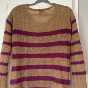 LOFT Striped Long Sleeve Sweater